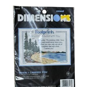 VTG Deadstock "When I Carried You" 623 Dimensions Crewel Craft Kit